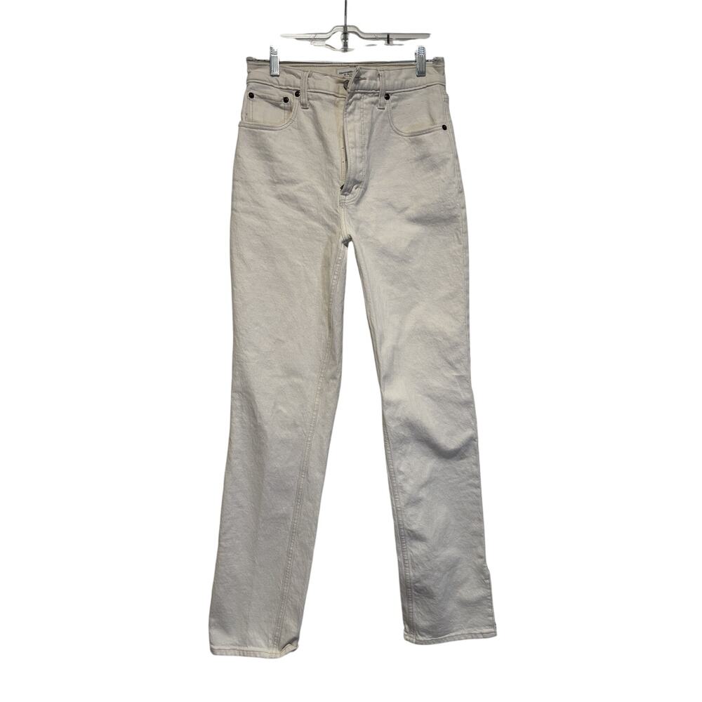 Abercrombie & Fitch White High Rise Straight Jeans 27 - Picture 2 of 10